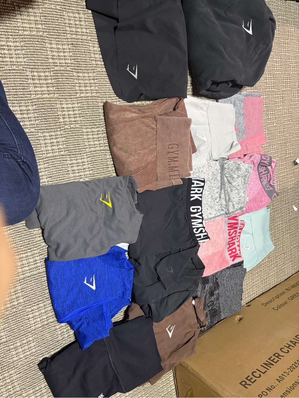 Gymshark Multi-Color Activewear Mix — Black, Blue, Pink, Gray & Brown